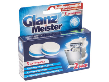 Засіб для чищення посудомийної машини Glanz Meister таблетки 2шт