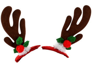 Шпилька New Year's, метал, неткане волокно, колір коричневий (ціна за набір 2шт)