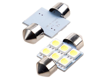 Лампа диодная SJ-6SMD-5050-31мм 08707