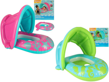 Плотик с надувной защитой от солнца Bestway 34091