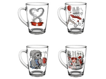 Чашка скляна капучіно Coffe Time, 300 мл (ціна за 1 шт)