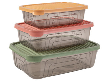 Набор контейнеров Herevin Rectangular Storage Bowl Set-2024 Colours (цена за 3шт) 8690070535902