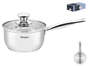 Ківш із нержавіючої сталі з кришкою Ringel Grey Line, 16см, 1,6л