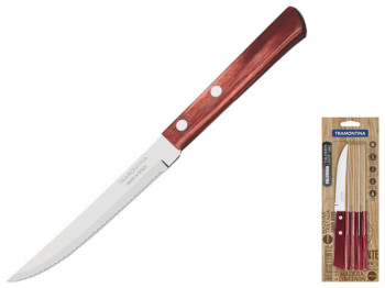 Ніж Tramontina Polywood для стейка, колір черв.дерево (ціна за набір 6шт) 2062972340018