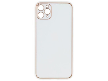 Чехол Leather Gold with Frame without Logo для iPhone 11 Pro Max Цвет 13, White