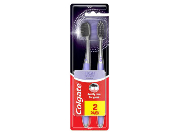 Зубна щітка Colgate High Density Charcoal, м’яка(ціна за 2шт)