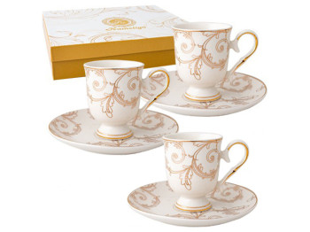 Набор кофейный Этуаль 12 предметов (чашка 90мл, блюдце D13см) 