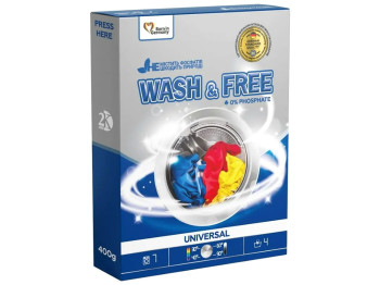 Порошок для прання універсальний Wash&Free, 400г