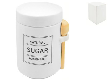 Банка для цукру Organic з ложкою, 650мл, 11x11x15,5см