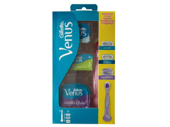 Набор подарочный Gillette Venus ComfortGlide Breeze Бритва + 3 сменные кассеты