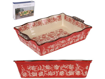 Форма для запекания Ornament, керамика, 39,5×25,5×7,5см, цвет красный