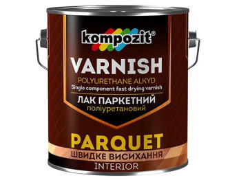 Лак паркетний поліуретановий Kompozit 10л напівматовий (Композит)