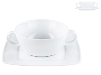 Бульонница с блюдцем Lubiana Victoria, 300мл, 17см