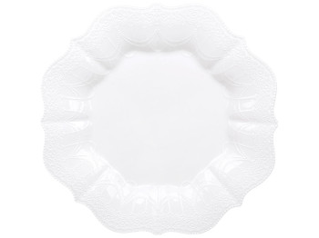 Тарілка порцелянова Fleur Blanche, біла, 27×2,1 см