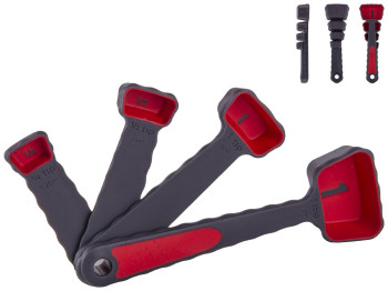 Мерные ложки силиконовые Stenson 1,25мл, 2,5мл, 5мл, 15мл (цена за набор 4 предмета)