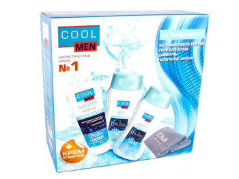 Косметический набор для мужчин Cool Men "UltraSensitive #1" с полотенцем