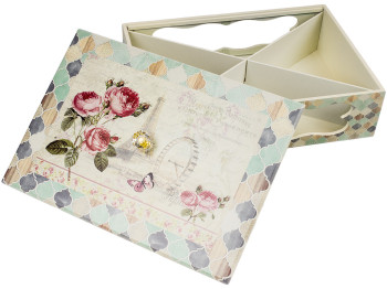 Шкатулка Розы с ячейками МДФ