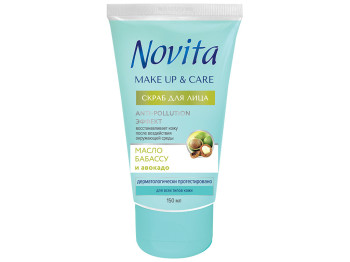 Cкраб для обличчя Novita Makeup&care туба 150мл