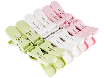 Прищепка бытовая пластиковая 6см (цена за упаковку 12шт)