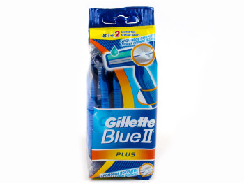Бритвы одноразовые Gillette "BlueII Plus" 8+2шт Бонус!
