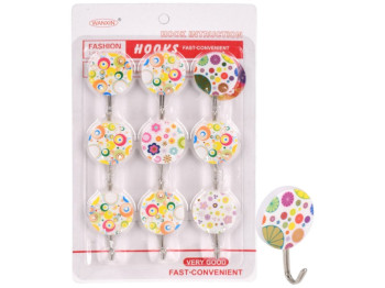 Крючки самоклеющиеся, 3,5x5см (цена за набор 9шт)