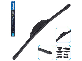 Щітка склоочищувача безкаркасна VITOL ULTRA 14, 35см, 9 адаптерів (VU-14350)