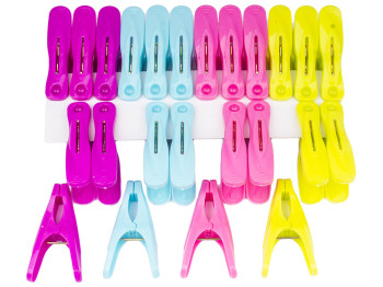 Прищепка бытовая пластик (цена за 24шт/уп)