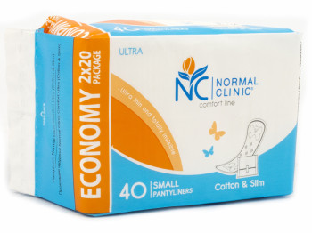 Прокладки Normal Clinic ежедневные Comfort ultra DUO cotton&slim в инд. упаковке (цена за уп. 40шт) 