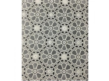 Клеенка виниловая ажурная "Lace" белая 1,37x20 метров (цена за рулон)