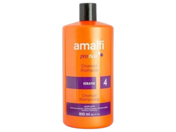 Шампунь Amalfi keratin, з дозатором, для сухого та пошкодженого волосся, 900 мл