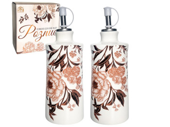 Набір пляшки для олії/оцту Розпис, 300мл (ціна за набір 2 предмети)