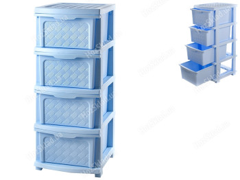 Комод R plastic Компакт Плюс на 4 ящики, блакитний, 34x40x86см, 04005