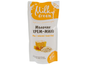 Крем-мило молочне Milky Dream Мед з вівсяними пластівцями 500мл