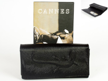 Гаманець жіночий шкірзамінник, чорний "Cannes" немає в наявності