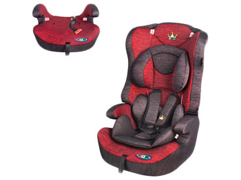 Автокресло детское KIM 4583-4681 HB616 (9-36кг) группа 1-2-3 Grey-Red