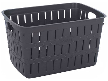 Кошик для білизни Violet House Бамбу, з ручками, 25×43×29см, 15л, колір антрацит