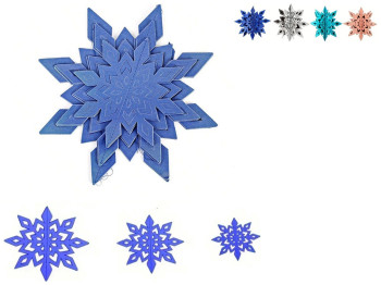 Декор-подвеска новогодняя бумажная Snowflake, 25см