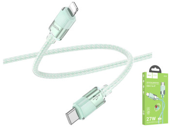 Кабель USB Hoco U132 PD27W Type-C to Lightning 1,2м Цвет Зеленый