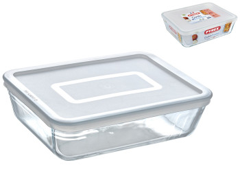 Форма скляна Pyrex Cook&Freez, прямокутна, з кришкою, 24х19х8см, 2,6л, 3137610000728
