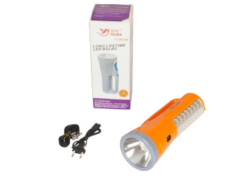 Фонарь ручной YAJIA 1W + встроенная лампа 32LED. Батарея 1100 mAh.