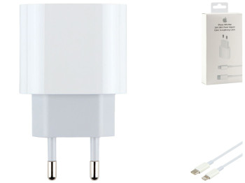 Сетевое Зарядное Устройство Apple PD 25W iPhone 14 Pro Max 1:1 Цвет Белый