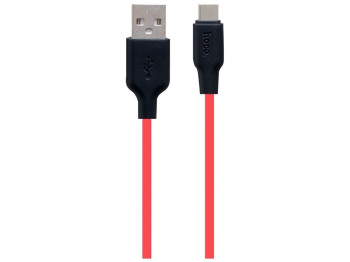 Кабель USB Hoco X21 Plus Silicone Type-C 2m Колір Чорно-Червоний