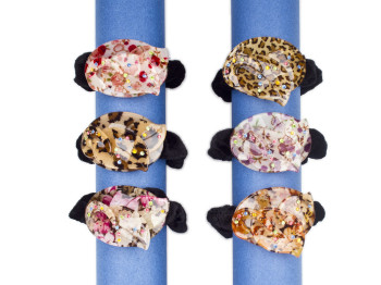 Резинка для волос бархатная Листики