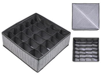 Коробка-органайзер для зберігання білизни, 24 відділень, 32x32x10см