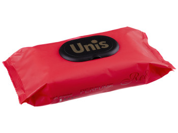 Вологі серветки Unis Perfume Red антибактеріальні 48шт з клапаном