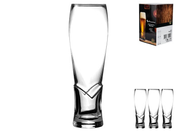 Набор бокалов для пива Pasabahce Wheat Beer, стекло, 455мл, цвет прозрачный (цена за 4шт)