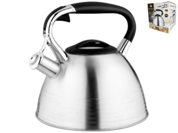 Чайник HausRoland зі свистком, нержавіюча сталь, 3л, сріблястий колір