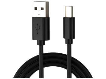 Кабель USB Type-C Long connector 8мм 1m Тех.пак. Цвет Черный
