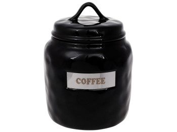 Банка Coffee, 1,5л, цвет - черный