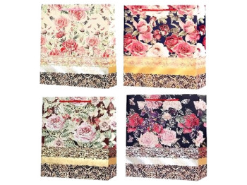Пакет подарочный бумажный S Roses 18x23x8см